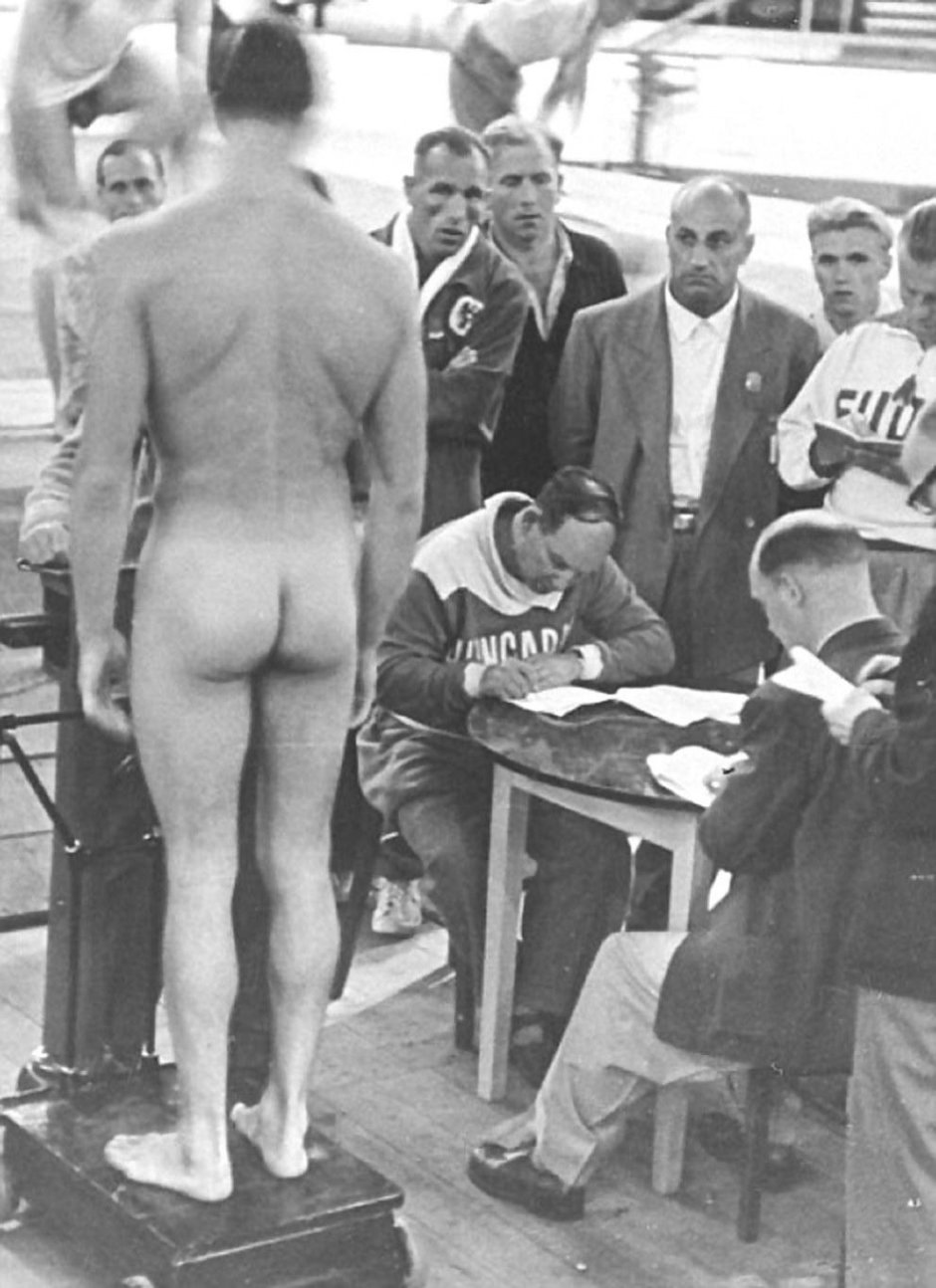 Naked American swimmers retro