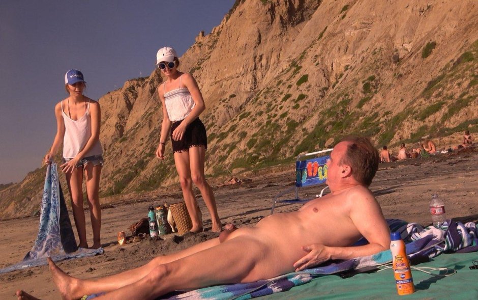 Teenage CFNM on the beach Private