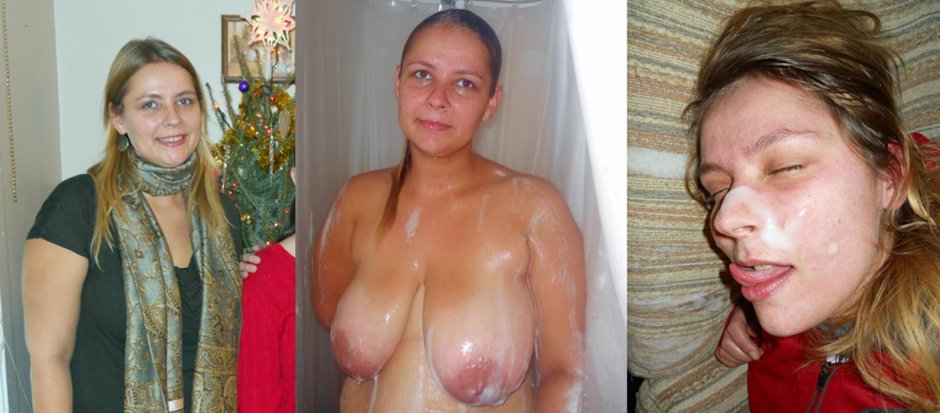 Before after bukkake Russian Private