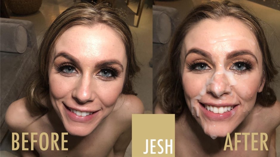 Girls before and after Cumshot