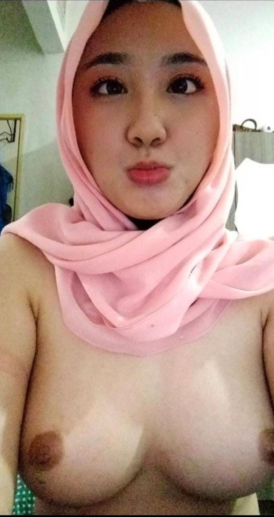 Home hijab young selfie boobs