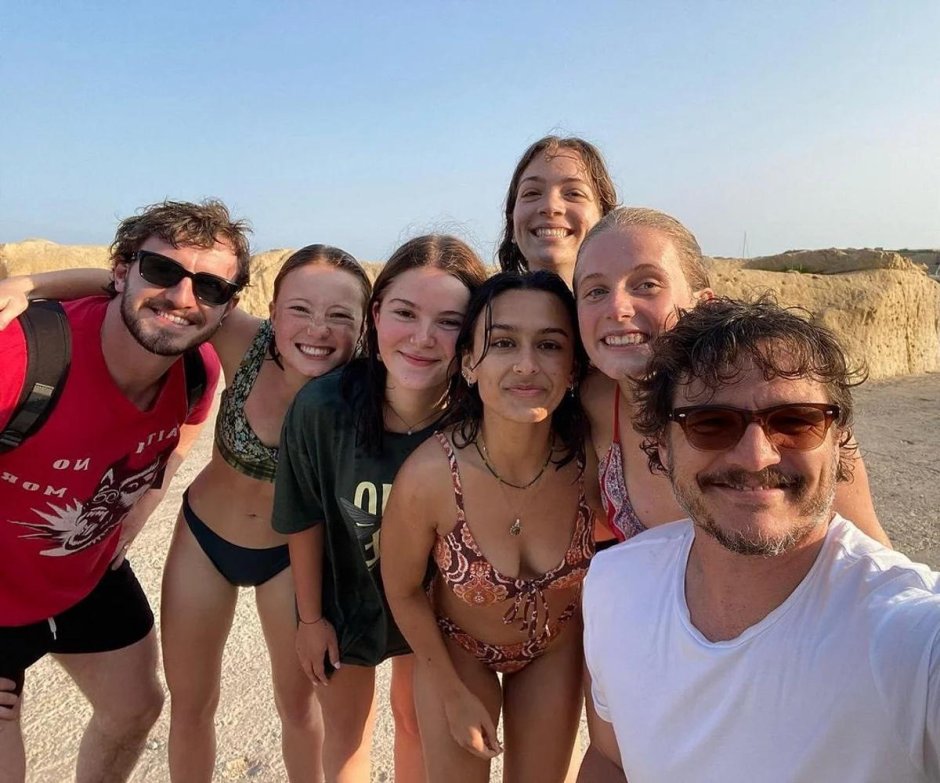 Pedro Pascal on the beach