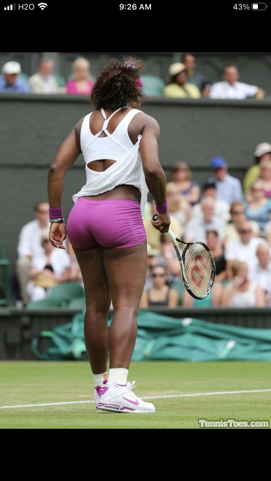 Serena Williams in the back