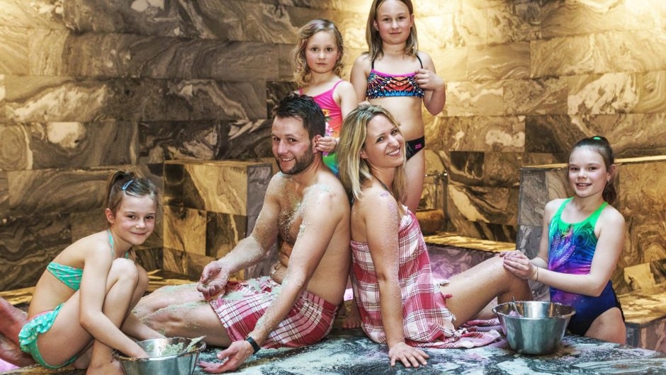 Family nudist baths