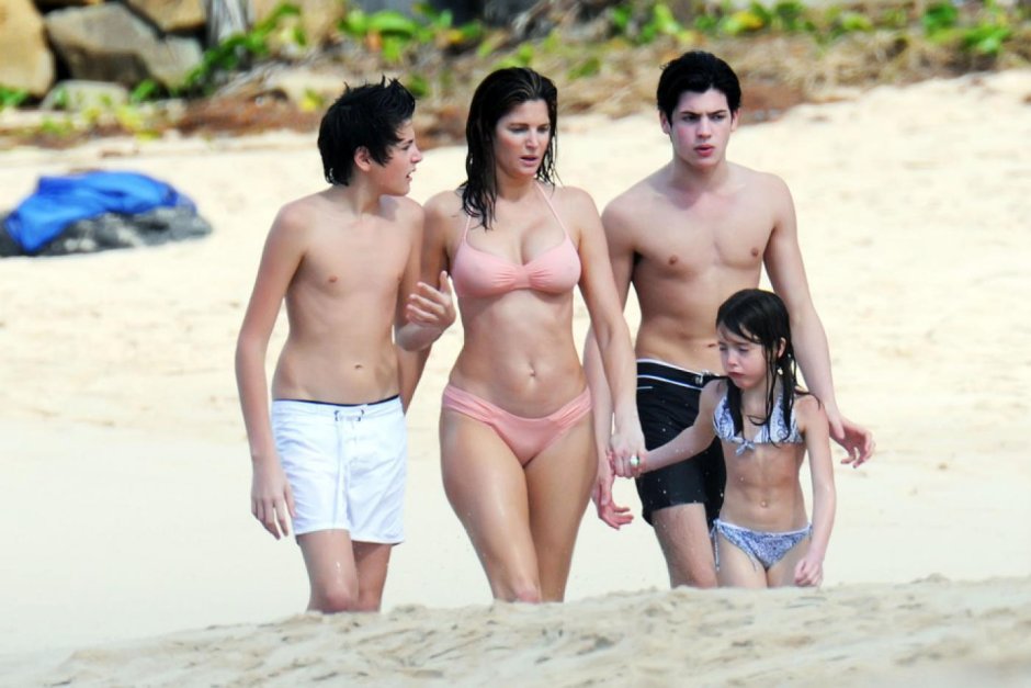 Stephanie Seymour with son 2011