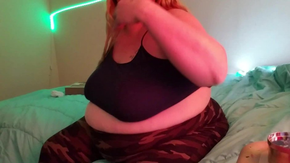 Big Belly Saggy BBW in panties of white