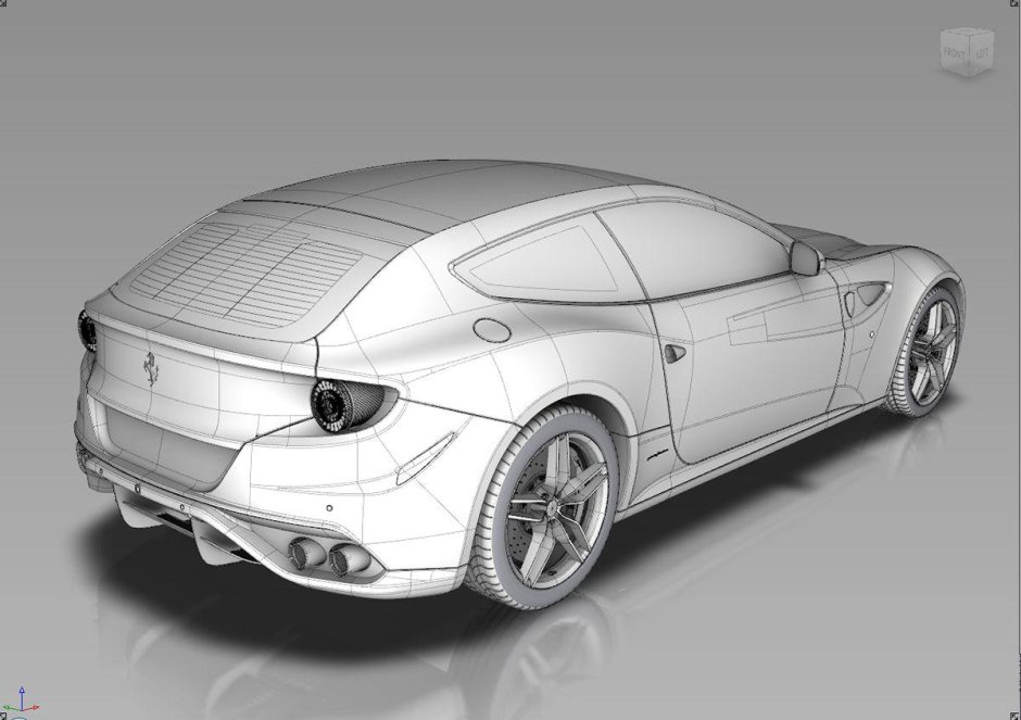 Polygonal modeling of the car