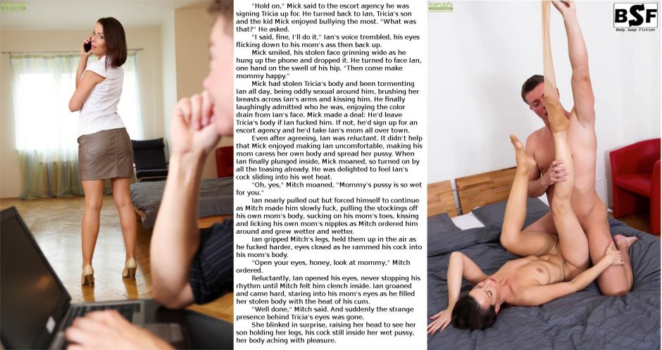 Blowjob in Bodysuit TG caption