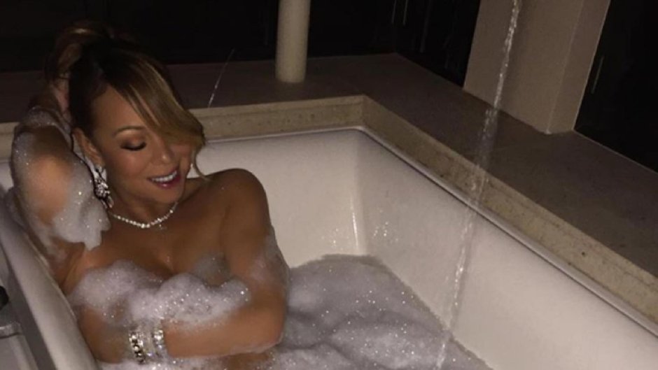 Mayraia Carey in the bathroom