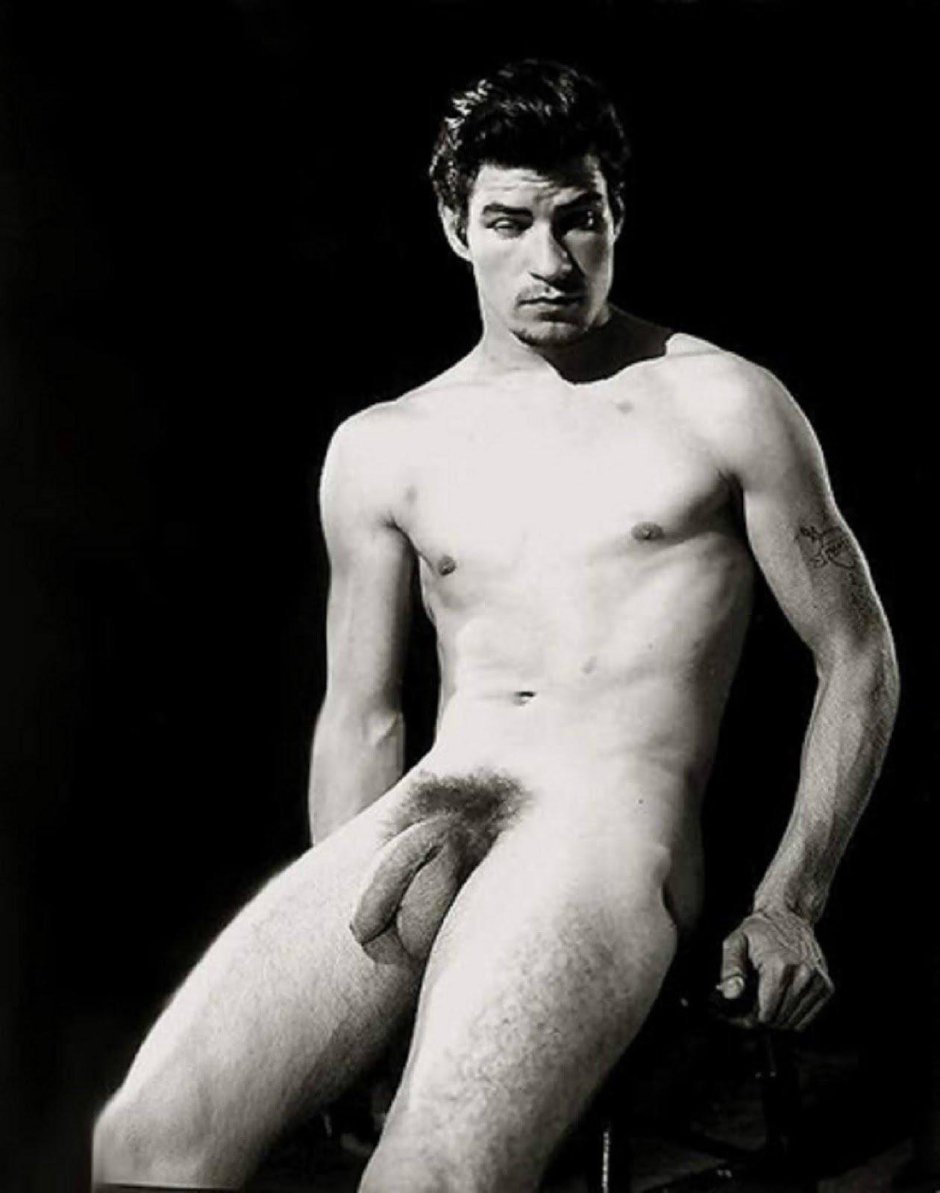 Retro photo of naked men