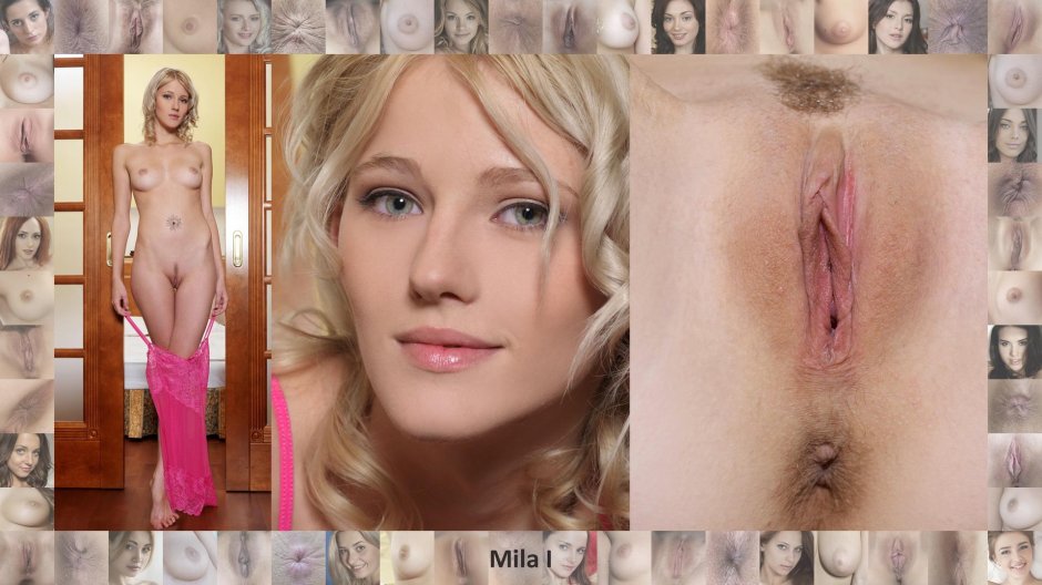 Face and blond vagina