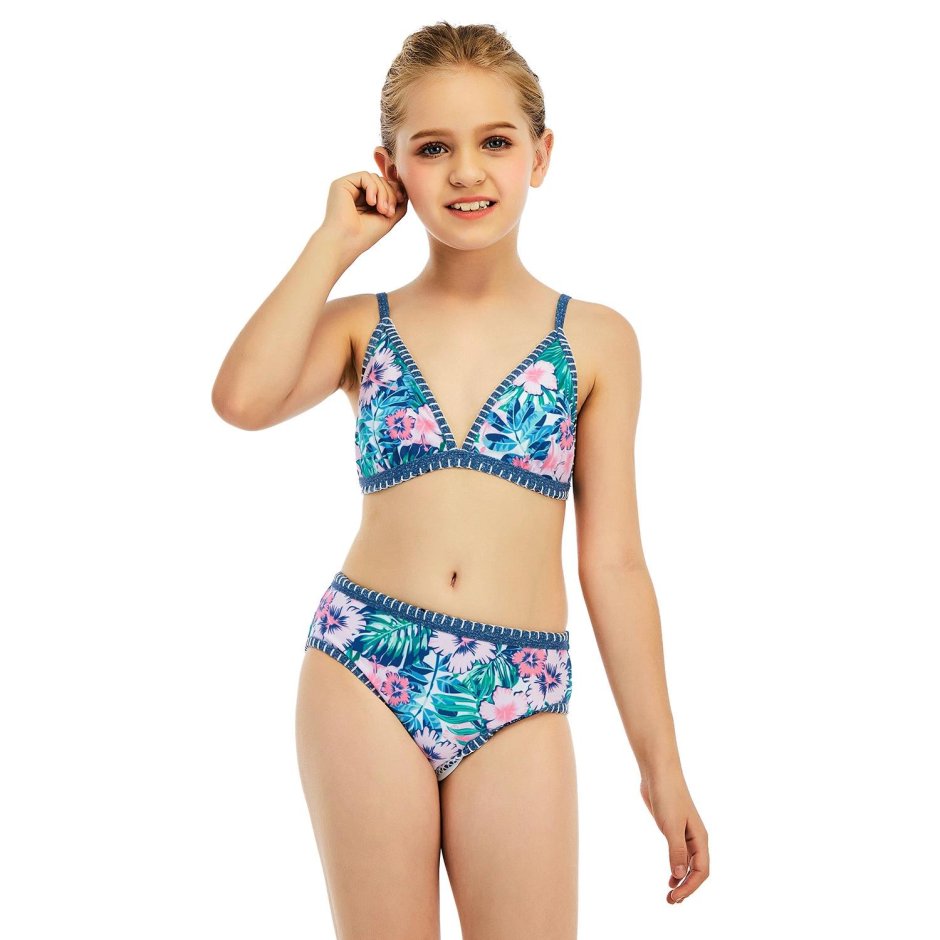 Girl 12 in a separate swimsuit