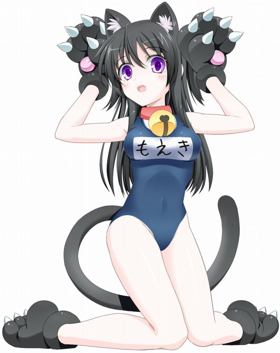 Anime Girl with paws