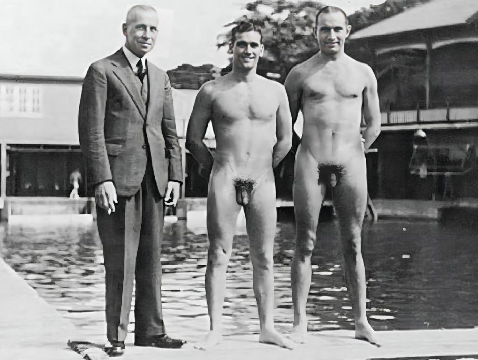 Swimming guys naked retro