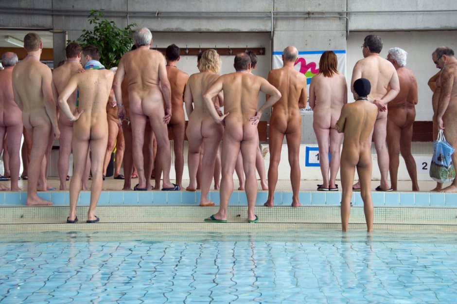 Nudism in the pool