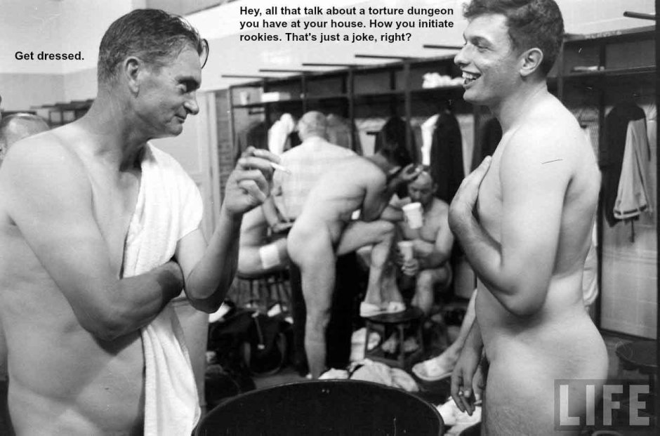 Retro swims without panties