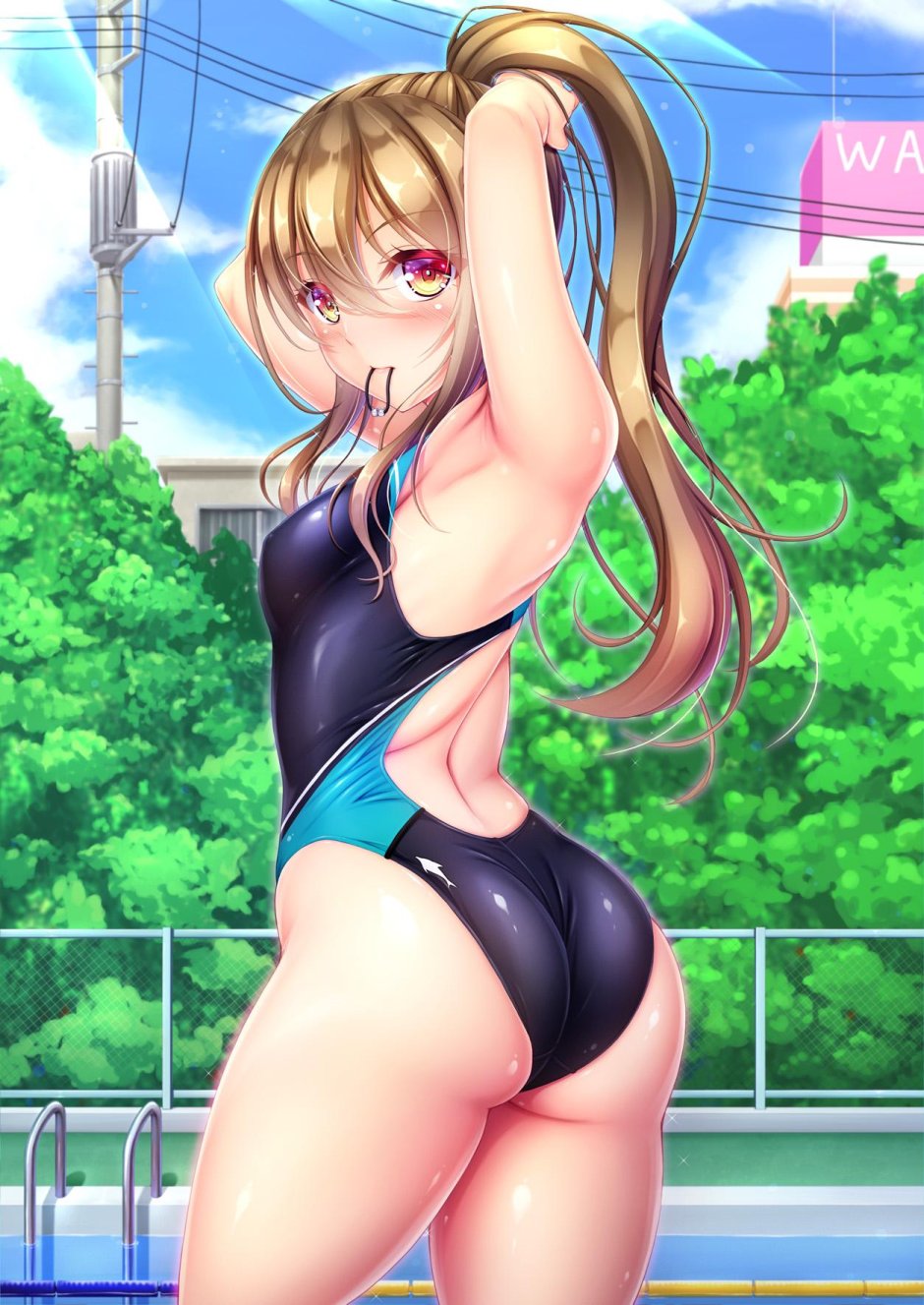 Sports girls Anime Beach