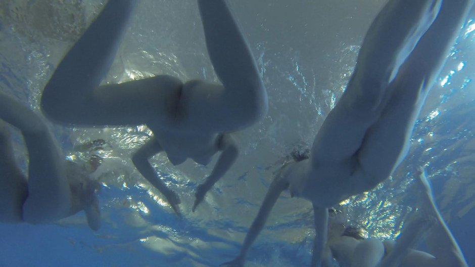 Lesbian underwater pool
