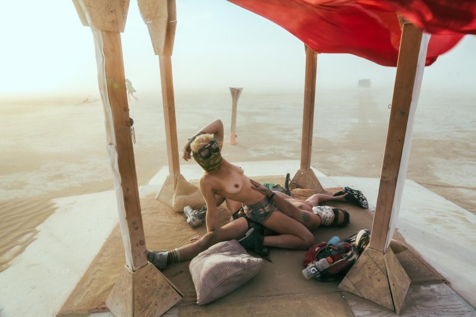Burning man bathhouse