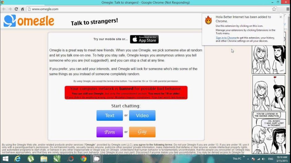 Banned from Omegle