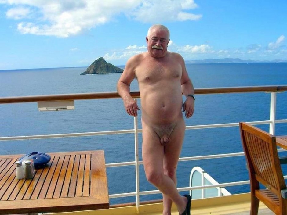 Naked thick men on the beach