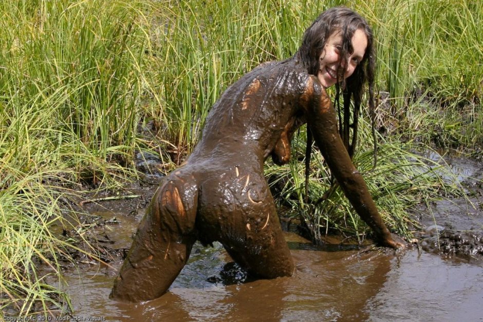 Naked girls in childhood Muddy