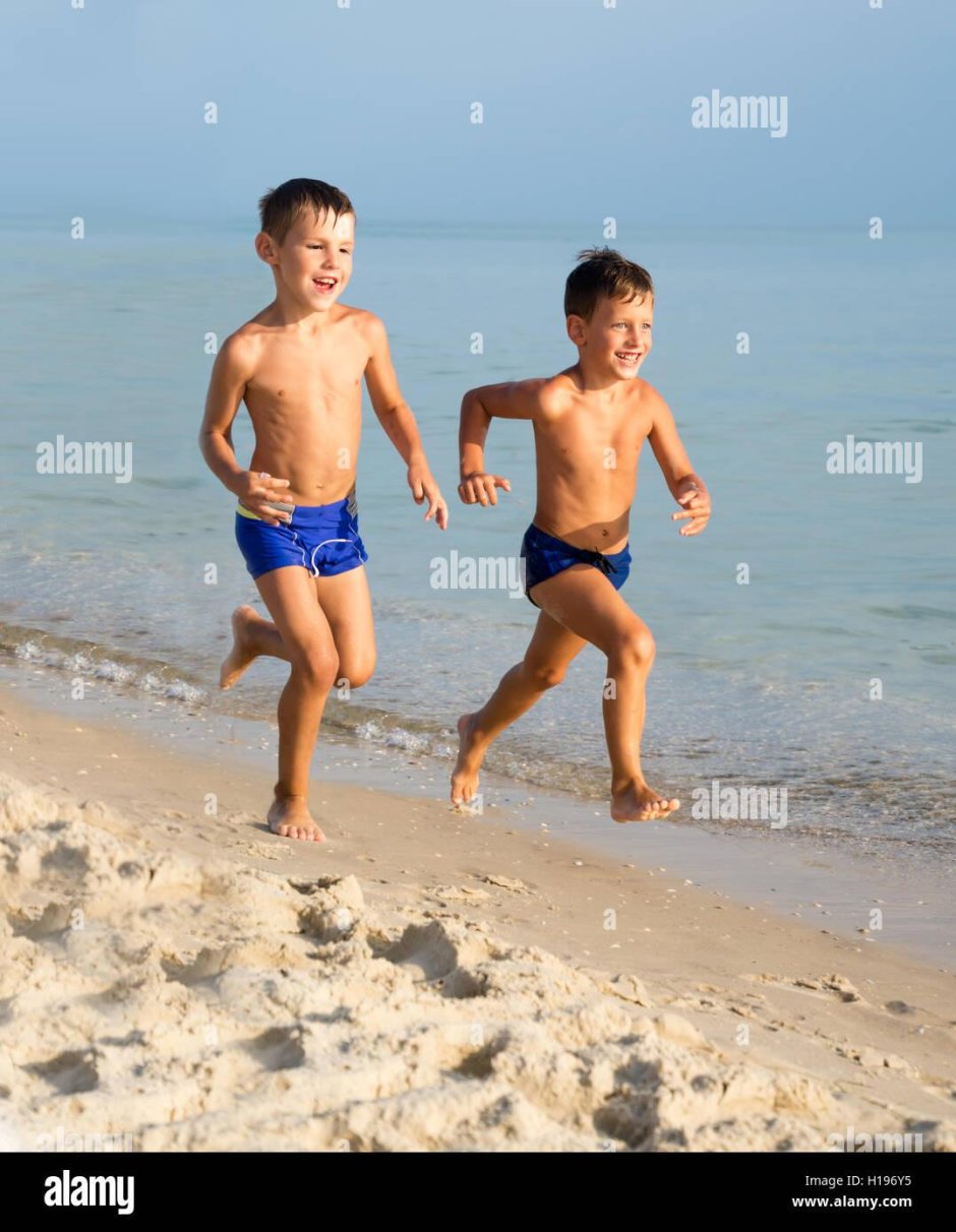 Two boys on the beach